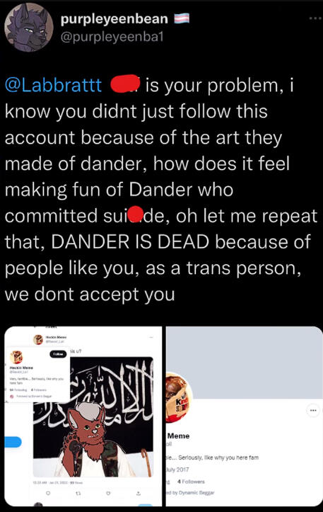 Him speaking under the yeenba account,