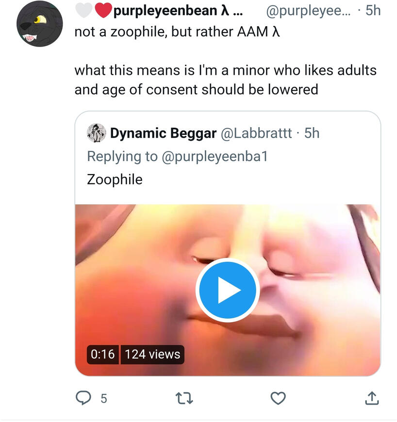 Him talking under "purpleyeenba"