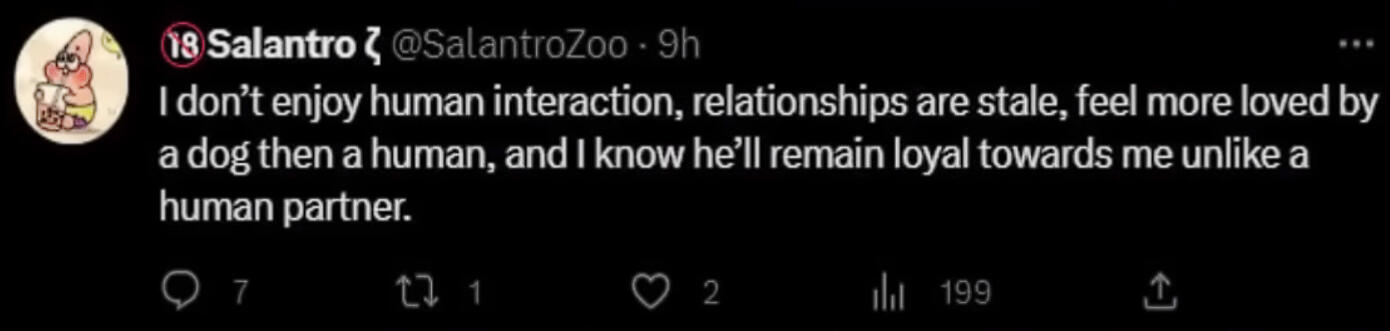 Him speaking under the name "SalantroZoo"